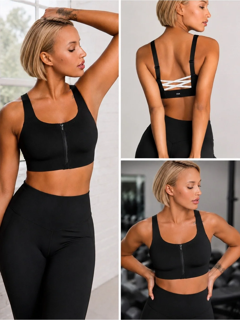 Victoria's Secret Black Overalls with White Crisscross Detail